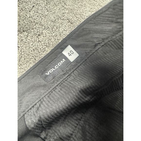 NEW Volcom Men's 40 42 Black Monty Chino Pants Straight Leg Flaw Tag 42 Label 40 - Picture 6 of 8